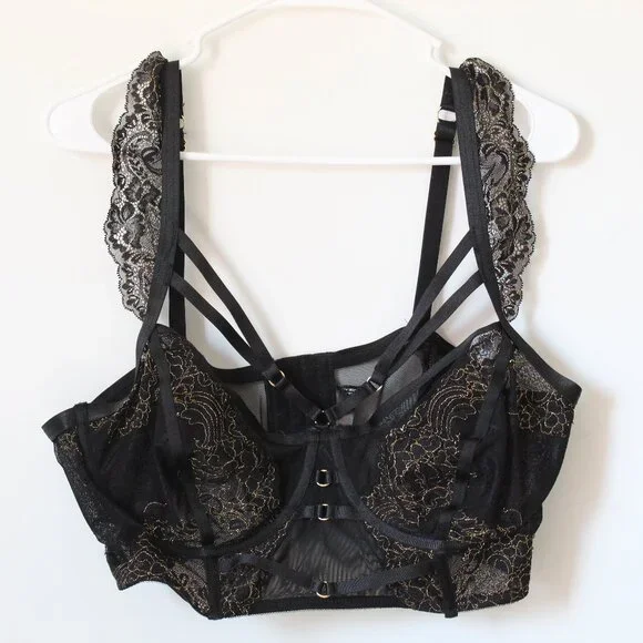 Torrid Strappy Lurex Lace Underwire Bra - Picture 2 of 7